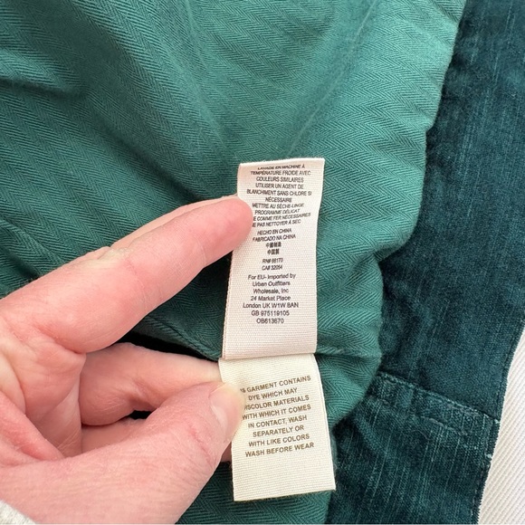 Free People Velvet Green Trucker Jacket - Picture 8 of 8